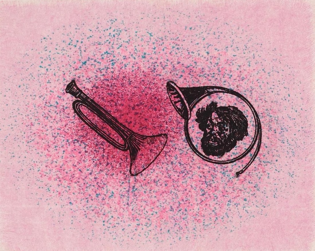 Max Ernst, Composition (Spies/Leppien 218), La Ballade Du Soldat, Lithograph: Lithograph on vlin d'Arches paper. Paper size: 21.875 x 15 inches. Excellent condition. Unsigned and unnumbered, as issued. Notes: From the folio, La Ballade du Soldat, 34 Lithographies Originales de