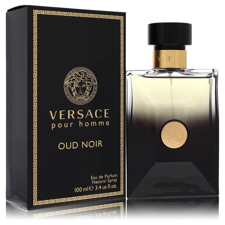 Versace Pour Homme Oud Noir Cologne By Versace Eau De Parfum Spray: Brand: Versace Size: 3.4 oz Eau De Parfum Spray Grams: 500 Type: Eau De Parfum Spray Fragrance: Cologne for Men Product Disclaimer: Authentic fragrances; some boxes may show shelf wear. We strongly en