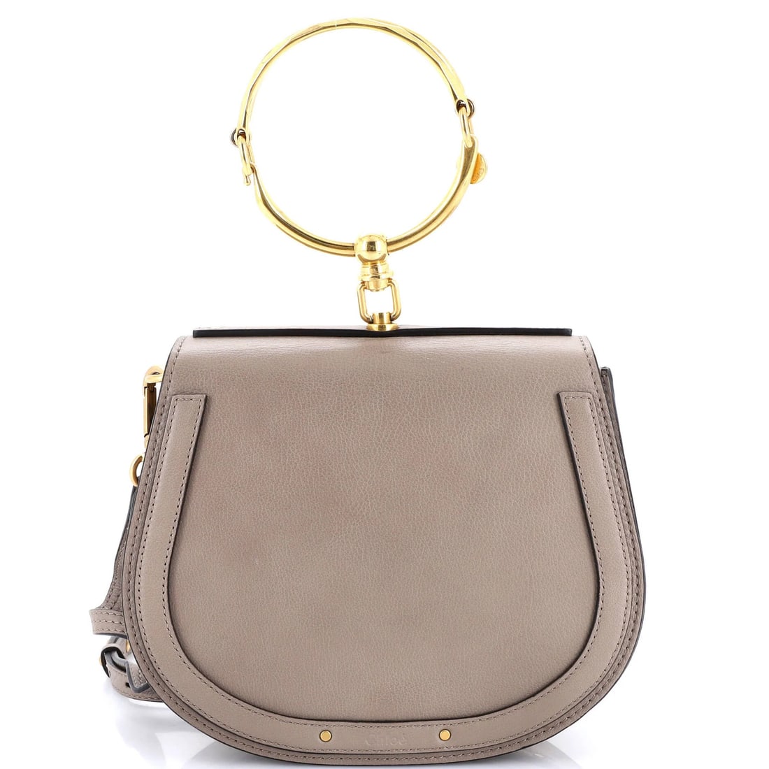 Chloe Nile Crossbody Bag Leather Medium: Brand: Chloe Exterior Material: Leather Style: Cross Body Bags Exterior Color: Gray Size: Medium Accessories: With Strap Measurements: Handle Drop 4", Height 8", Width 9", Depth 3", Strap Drop 18-21"