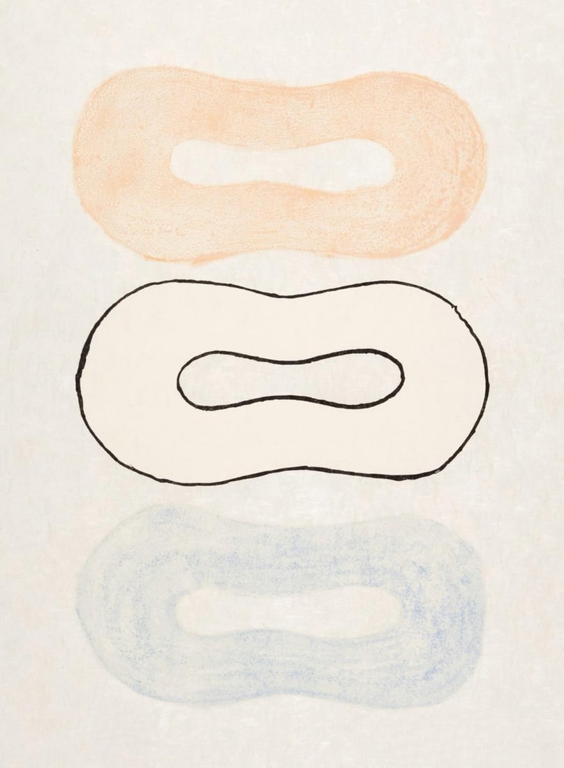 Georges Braque, Composition (Vallier 143), La Libert Des Mers, Lithograph: Lithograph on grand vlin d'Arches paper. Paper size: 22.83 x 15 inches. Excellent condition. Inscription: unsigned and unnumbered, as issued. Notes: from the folio, La Libert des Mers, 1959. Published