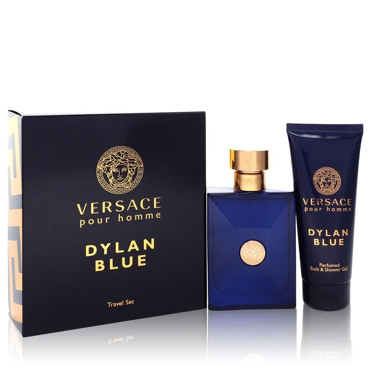 Versace Pour Homme Dylan Blue Cologne By Versace Gift Set: Brand: Versace Size: 3.4 oz Eau de Toilette Spray + 3.4 oz Shower Gel Grams: 500 Type: Gift Set - 3.4 oz Eau de Toilette Spray + 3.4 oz Shower Gel Fragrance: Cologne for Men Product Disclaimer: Authen