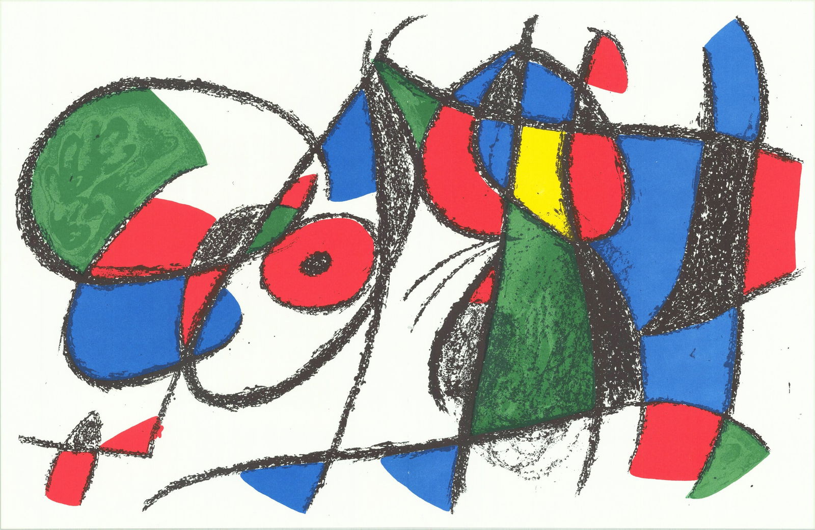 Joan Mir, Composition, (Cramer 198; Mourlot 1044), Joan Mir Lithographs, Lithograph (1 of 8)