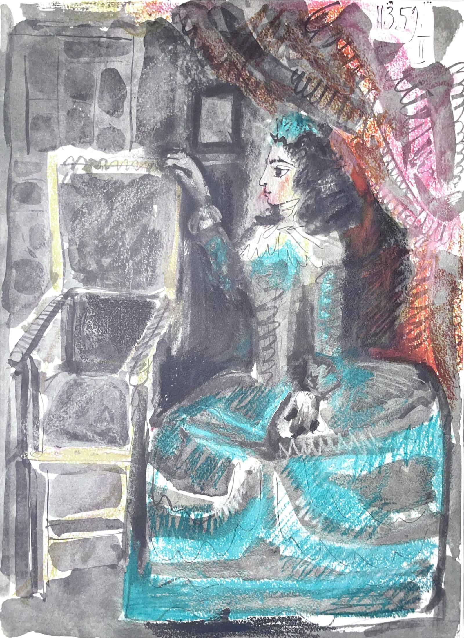 Pablo Picasso, Composition (Bloch 1276; Czwiklitzer 23), Toros Y Toreros, Lithograph (1 of 7)