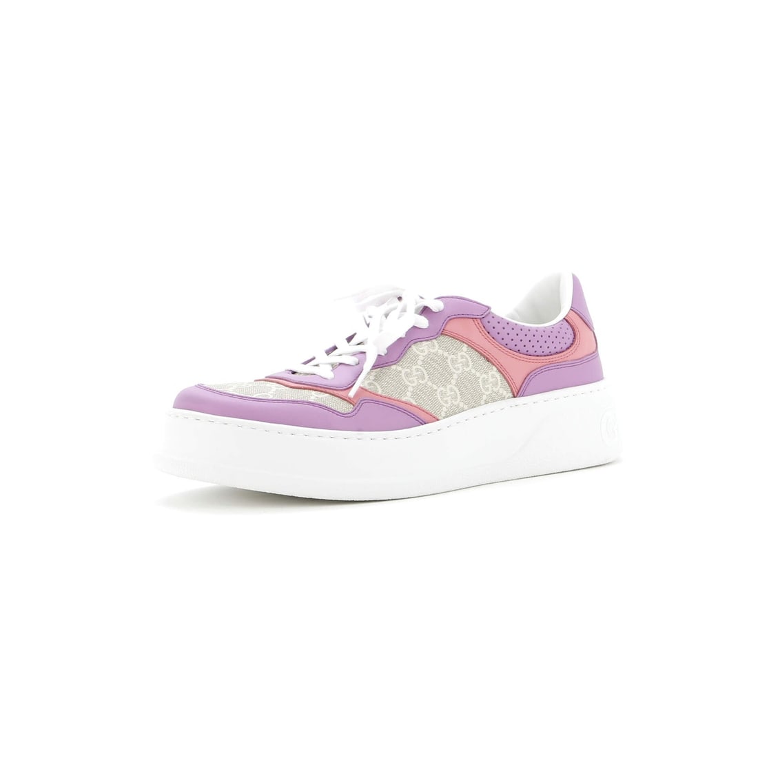 Gucci Women'S Dali Platform Sneakers Gg Coated Canvas And Leather (1 of 5)