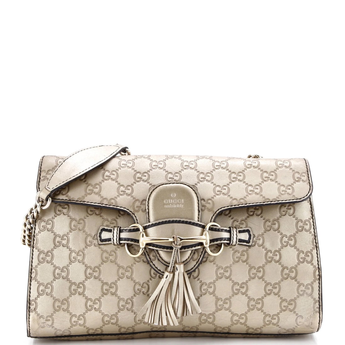 Gucci Emily Chain Flap Bag Guccissima Leather Medium (1 of 6)