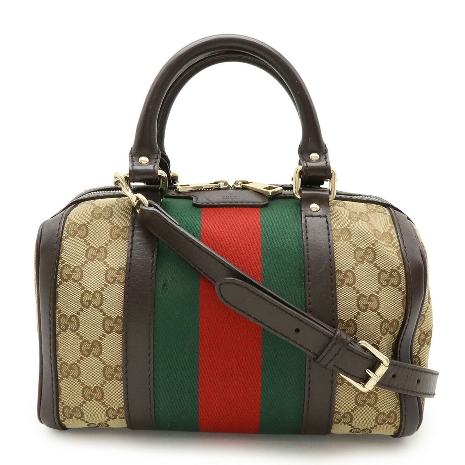 Gucci Gg Canvas Sherry Line Handbag/Shoulder Bag In Khaki Beige (1 of 10)