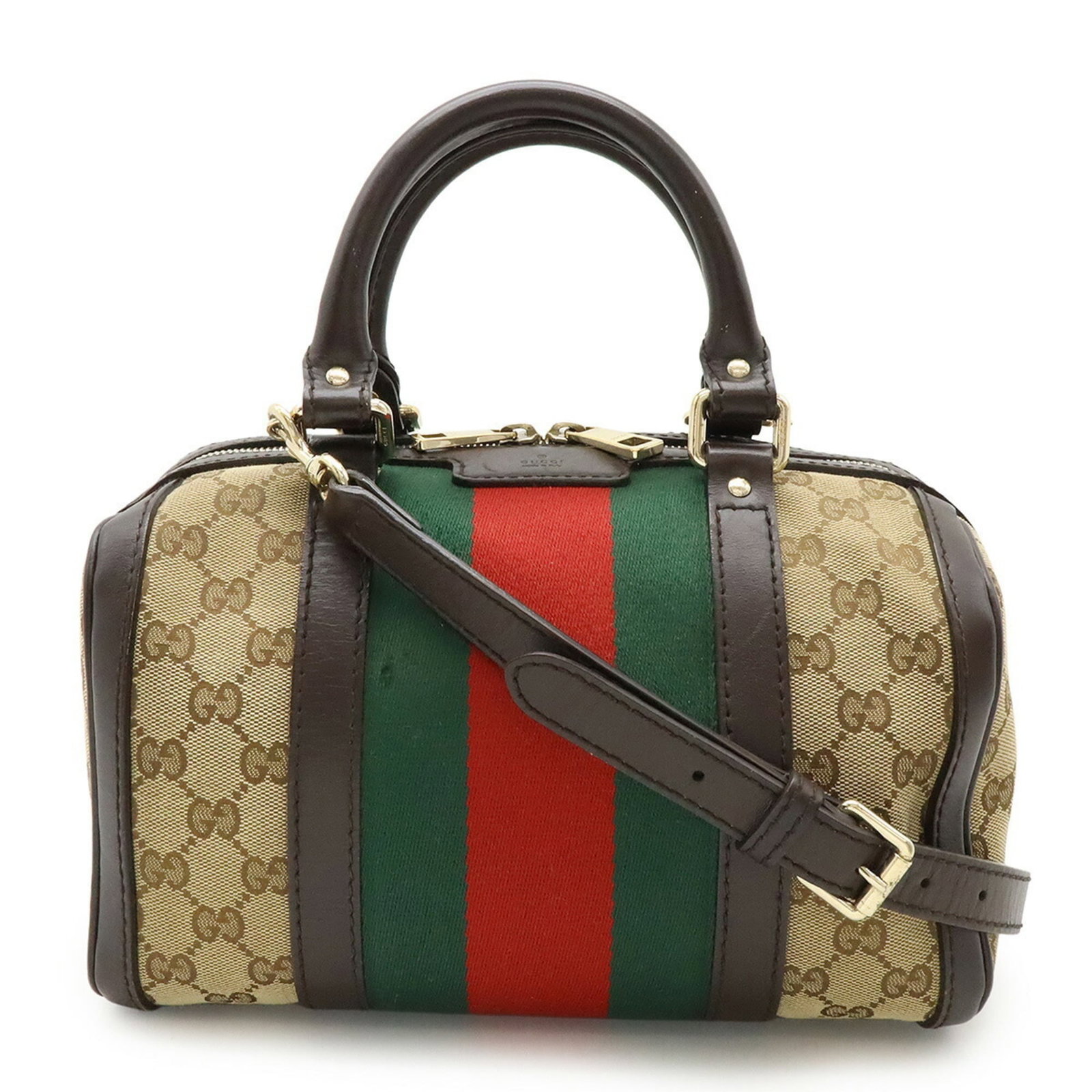 Gucci Gg Canvas Sherry Line Handbag/Shoulder Bag In Khaki Beige (1 of 10)