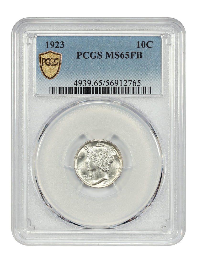 1923 10C Pcgs Ms65Fb - Mercury Dime (1 of 4)