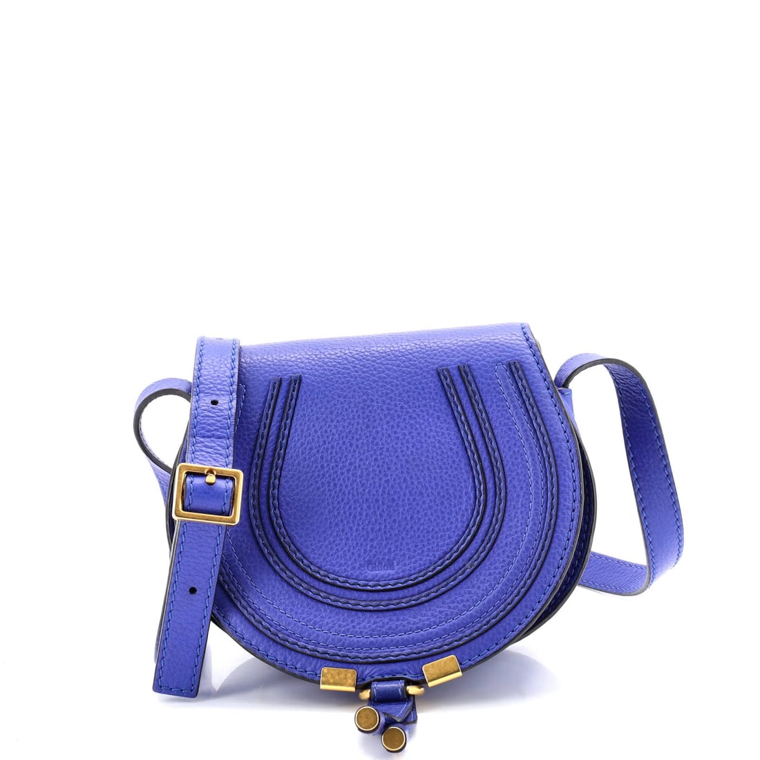 Chloe Marcie Crossbody Bag Leather Small: Brand: Chloe Exterior Material: Leather Style: Cross Body Bags Exterior Color: Blue Size: Small Measurements: Handle Drop 21-23", Height 6.5", Width 7", Depth 3", Strap Drop 20-24" Model: Marcie Cross