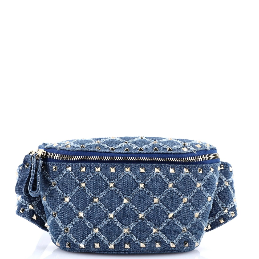 Valentino Garavani Rockstud Spike Belt Bag Quilted Denim (1 of 7)
