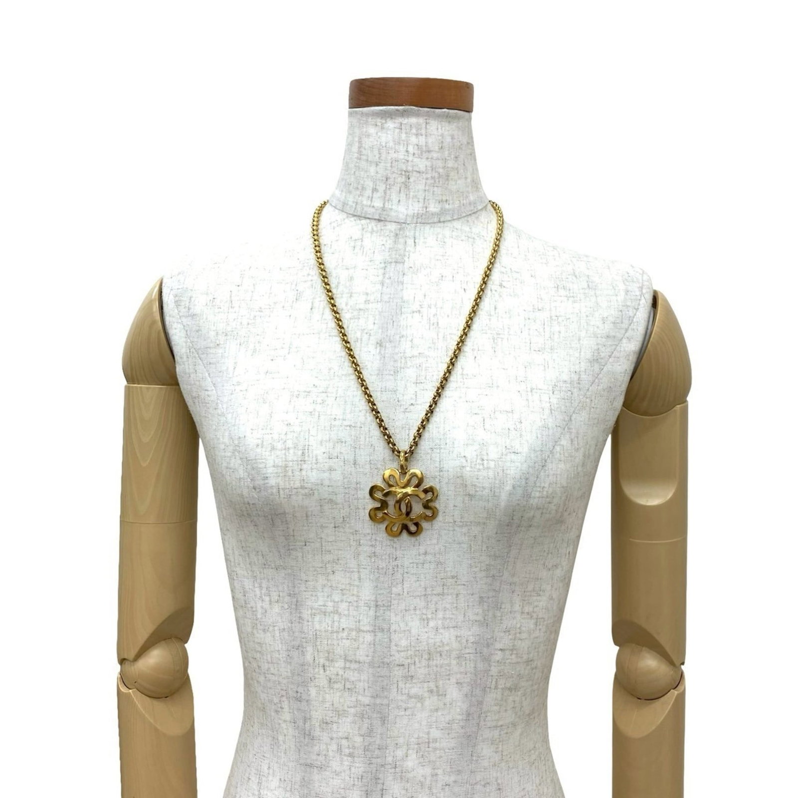 Chanel Coco Mark Motif Gp Necklace Pendant Gold 76788 (1 of 7)