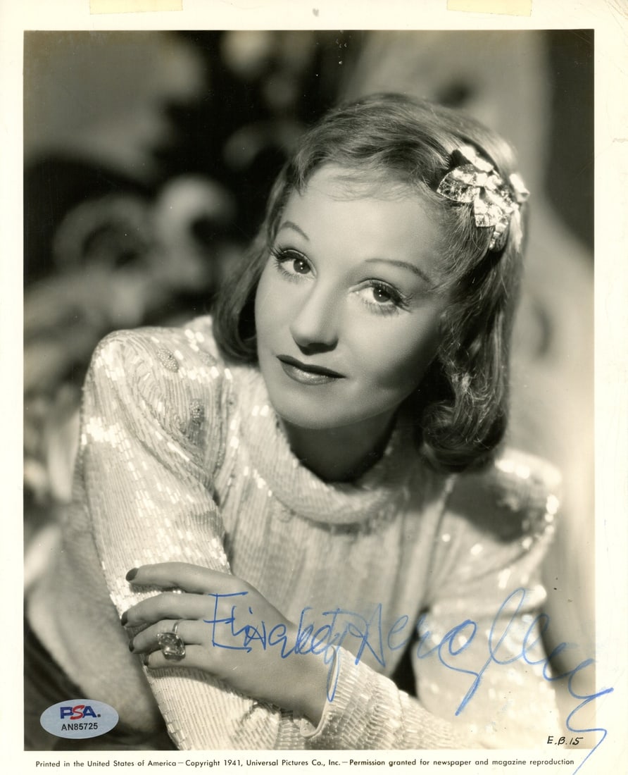 Elizabeth Berhner Signed 8X10 B/W Photo Actress "Paris Calling" Psa/Dna 192078 (1 of 3)