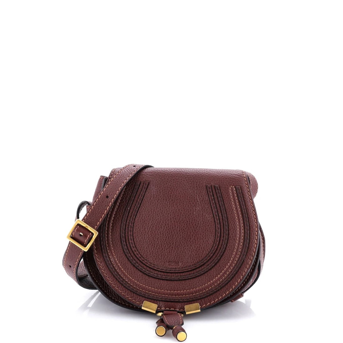 Chloe Marcie Crossbody Bag Leather Mini: Brand: Chloe Exterior Material: Leather Style: Cross Body Bags Exterior Color: Red Size: Mini Measurements: Handle Drop 21-23", Height 6.5", Width 8", Depth 3", Strap Drop 20-24" Model: Marcie Crossbo