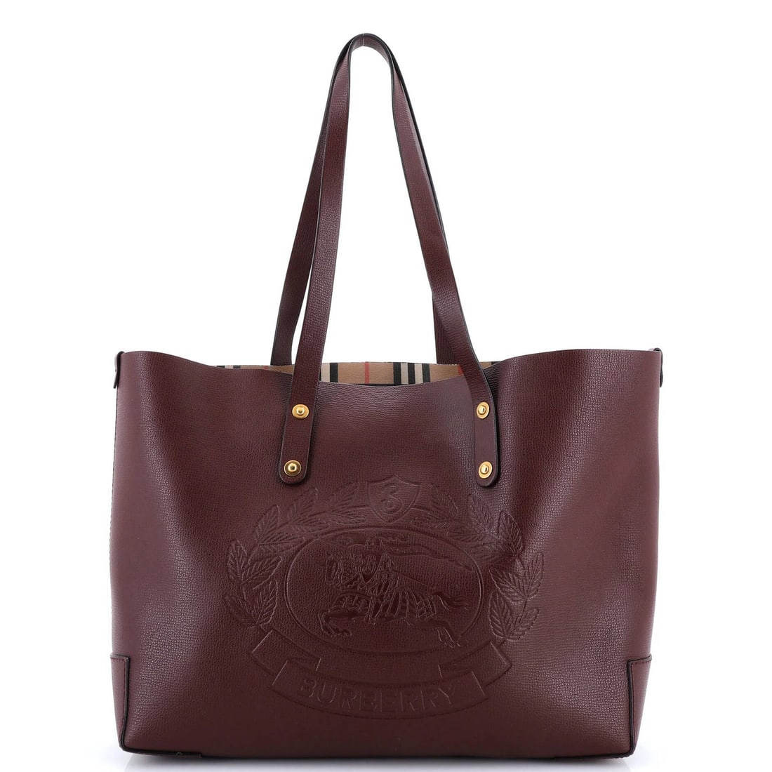 Burberry Crest Shopping Tote Leather Large (1 of 7)