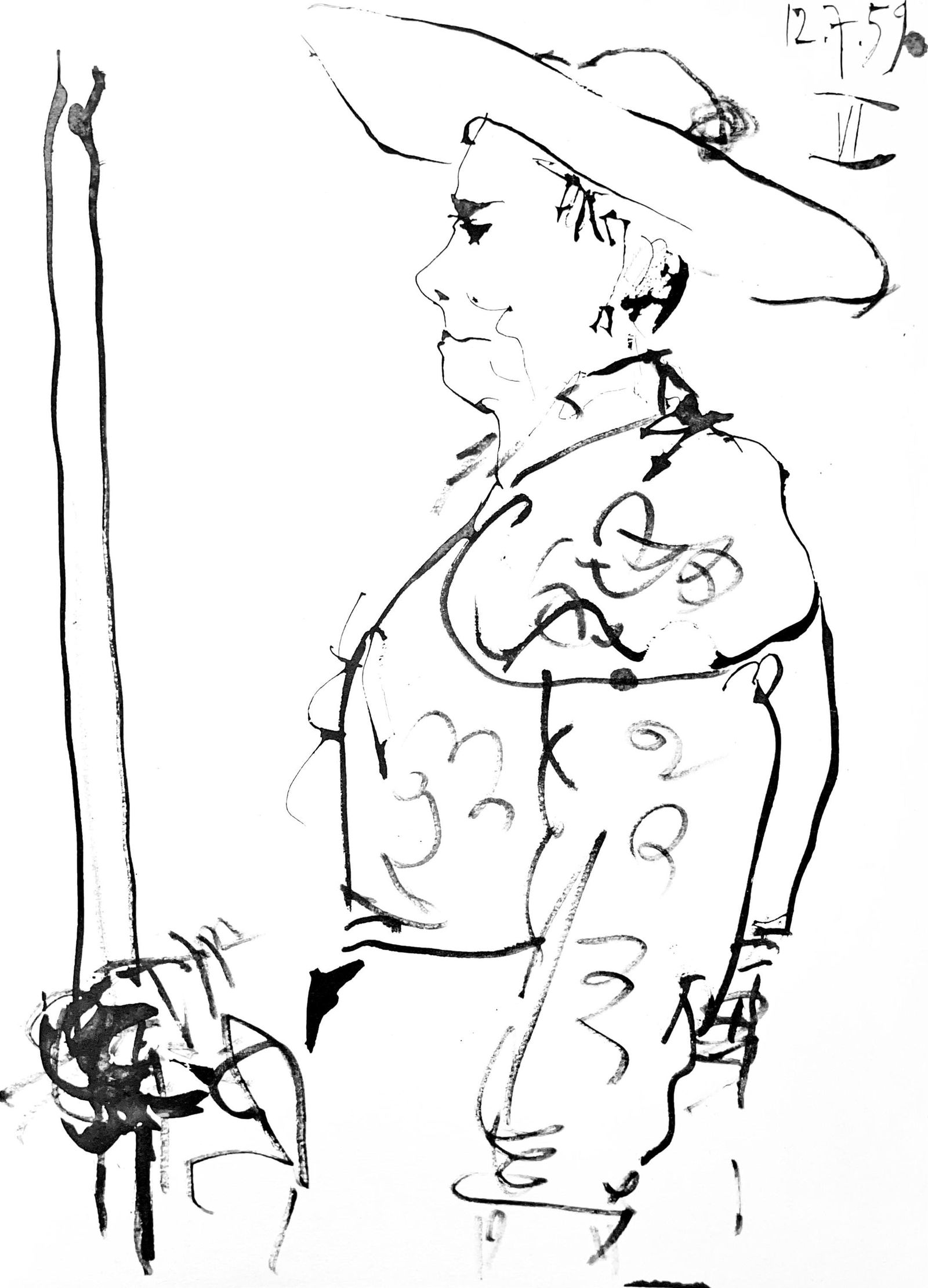 Pablo Picasso, Composition (Bloch 1276; Czwiklitzer 23), Toros Y Toreros, Lithograph (1 of 7)