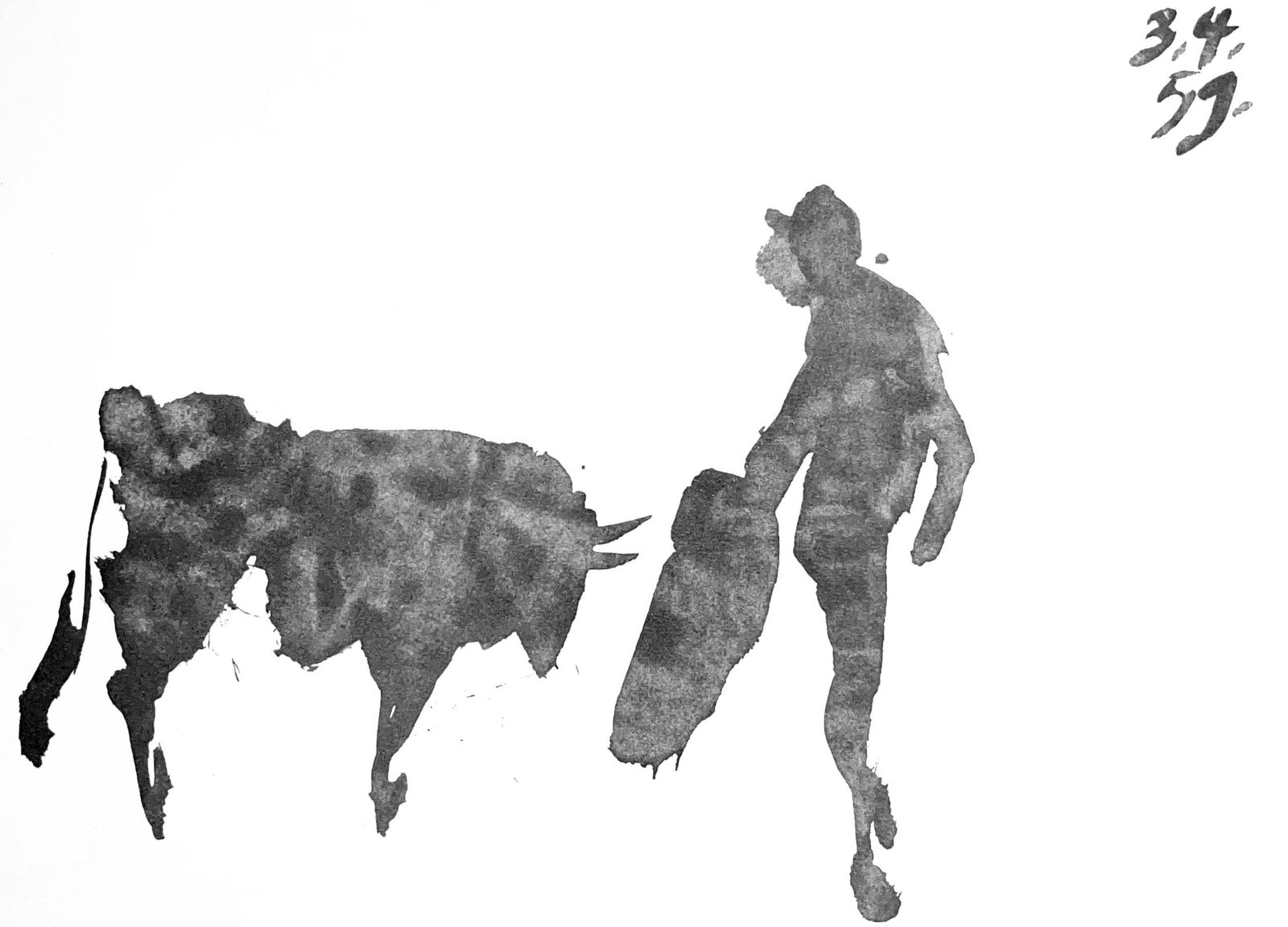 Pablo Picasso, Composition (Bloch 1276; Czwiklitzer 23), Toros Y Toreros, Lithograph (1 of 8)