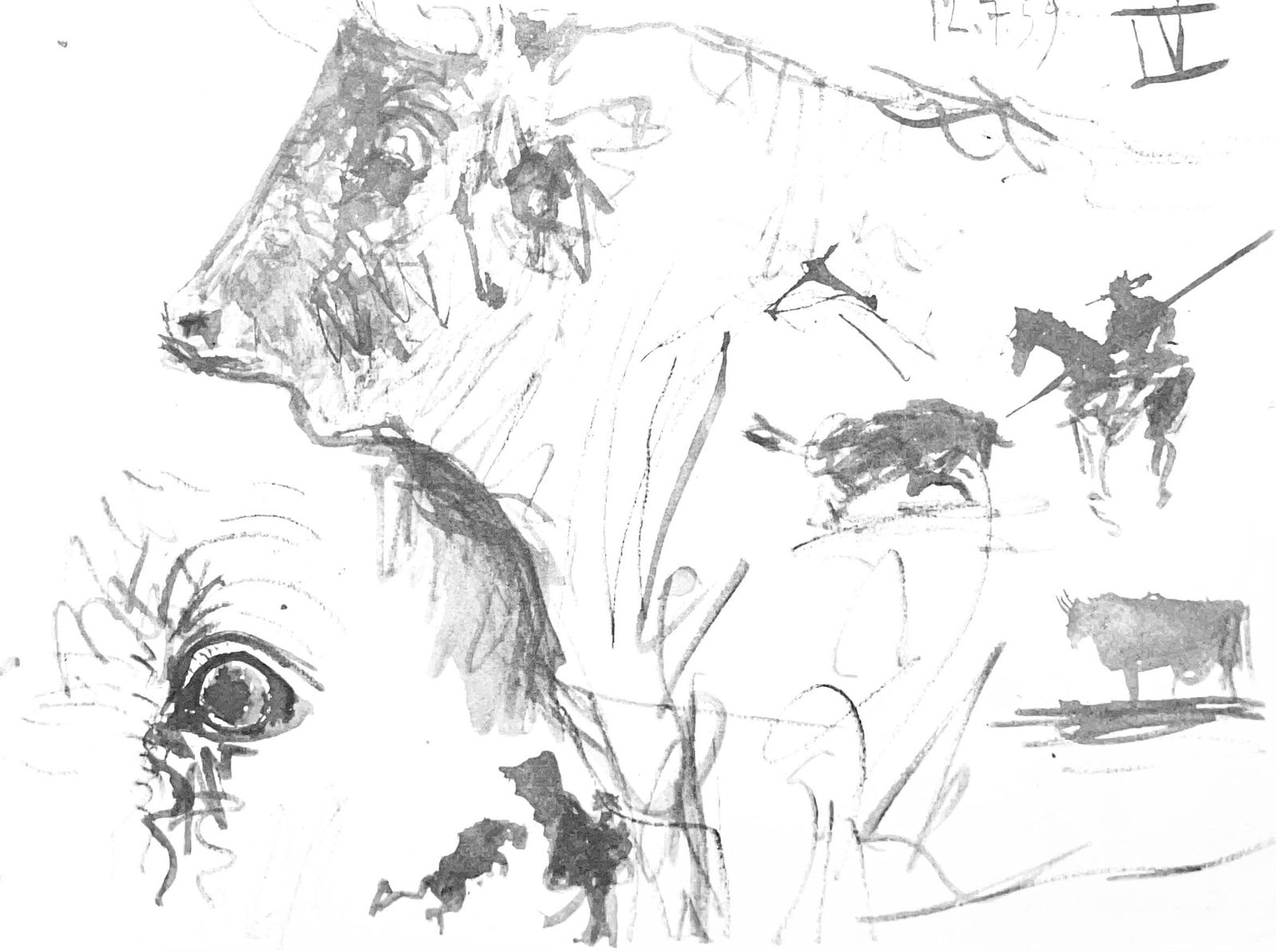 Pablo Picasso, Composition (Bloch 1276; Czwiklitzer 23), Toros Y Toreros, Lithograph (1 of 8)