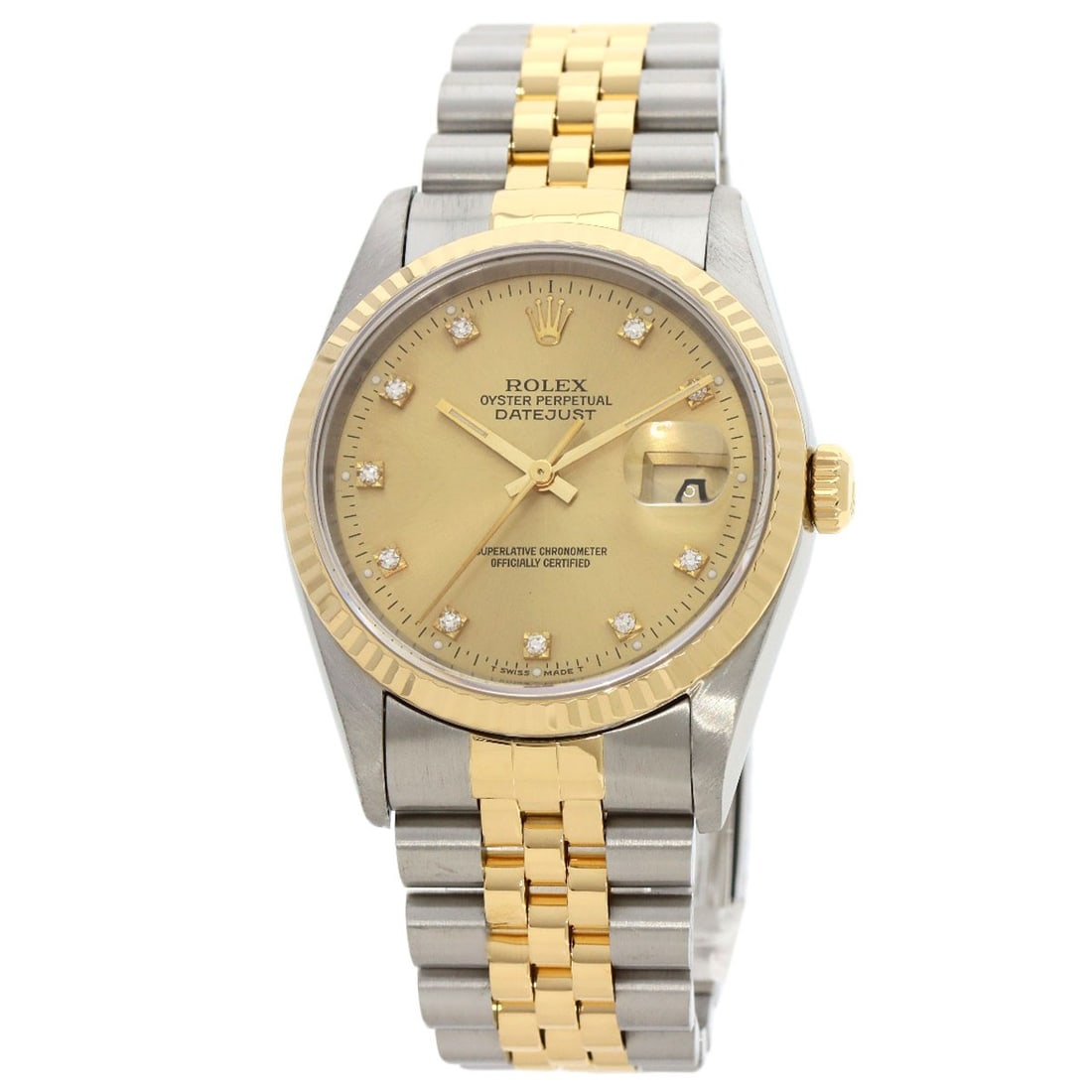 Rolex Datejust 10P Diamond Watches 16233G Stainless Steel/Ssxk18Yg (1 of 20)