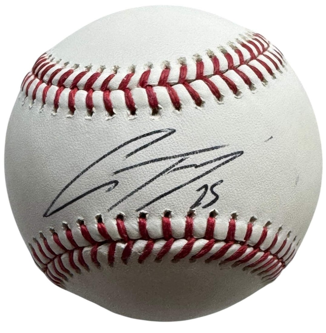 Gleyber Torres Autographed Official Major League Baseball (Beckett): Brand: Beckett Gleyber TorresAutographed Official Major League Baseball Signed in black ink across the sweet spot on this Official Robert Manfred Baseball Product Disclaimer: Not affiliated with any t