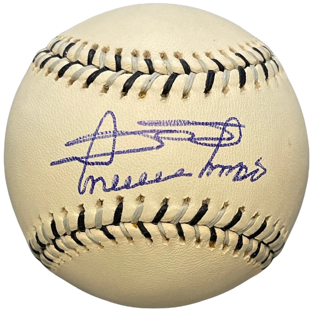 Minnie Minoso Autographed 2003 All Star Official Baseball: Brand: James Spence Authentication (JSA) Minnie Minoso Autographed 2003 All Star Official Baseball Signed across the sweet spot in blue pen on this Official Major League Allan Selig Baseball Product D