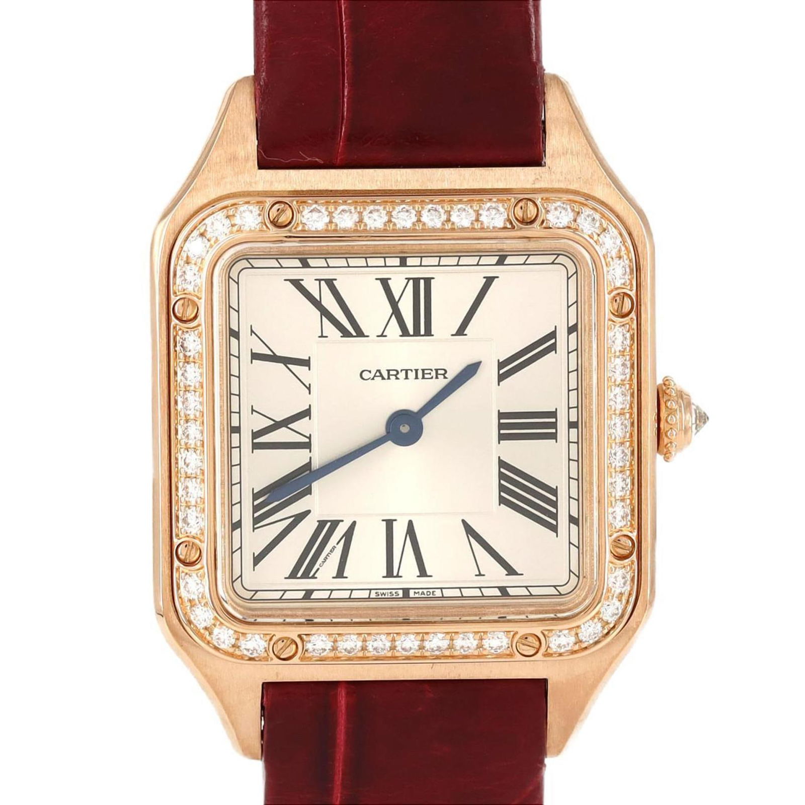 Cartier Santos-Dumont Sm Pg D Wjsa0017 Pg/Rg Quartz Watch (1 of 7)
