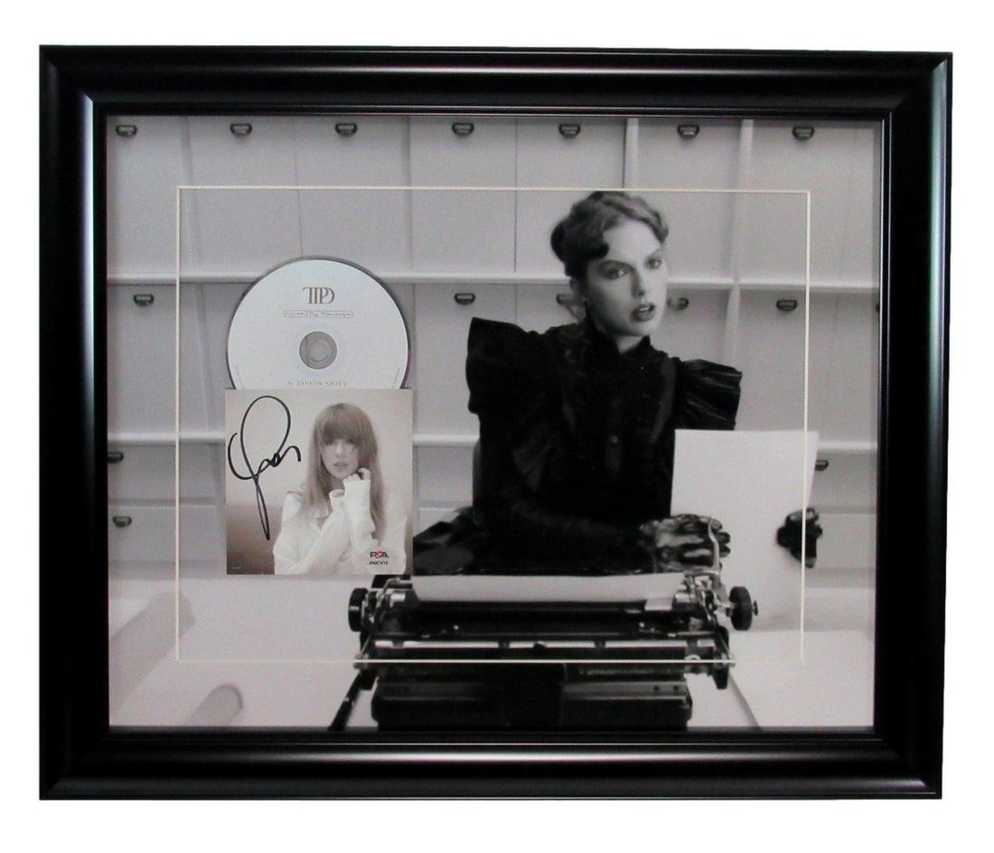 Taylor Swift Signed "Tortured Poets Department" Photo Collage Framed Psa 193998 (1 of 3)