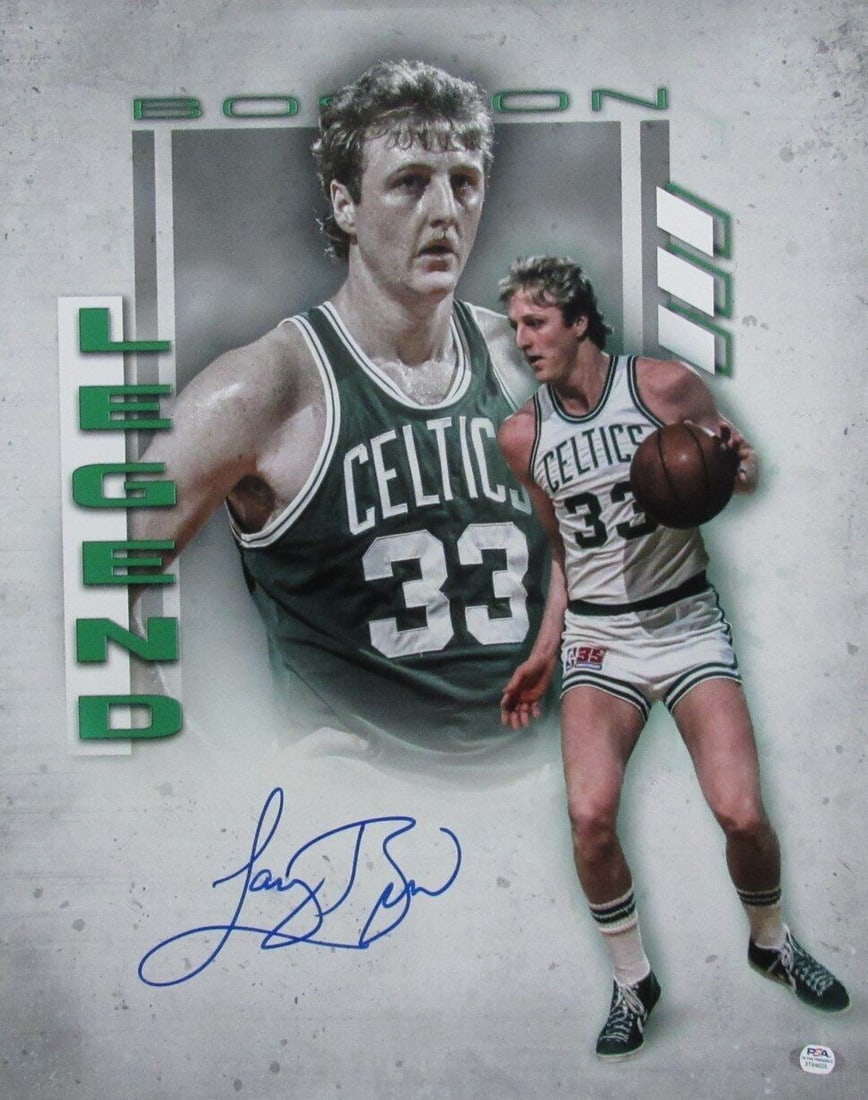 Larry Bird Hof Autographed 16X20 Photo Boston Celtics Psa/Dna 179603 (1 of 3)