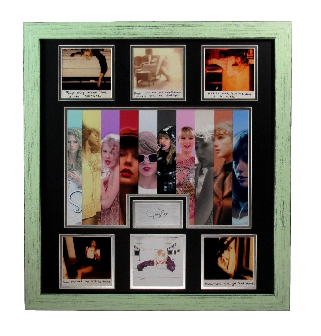 Taylor Swift Laser Engraved Signature Photo Collage Framed 194633 (1 of 2)