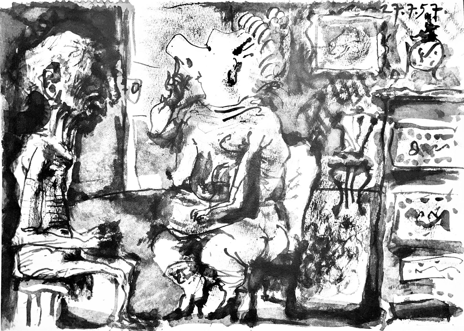 Pablo Picasso, Composition (Bloch 1276; Czwiklitzer 23), Toros Y Toreros, Lithograph (1 of 7)