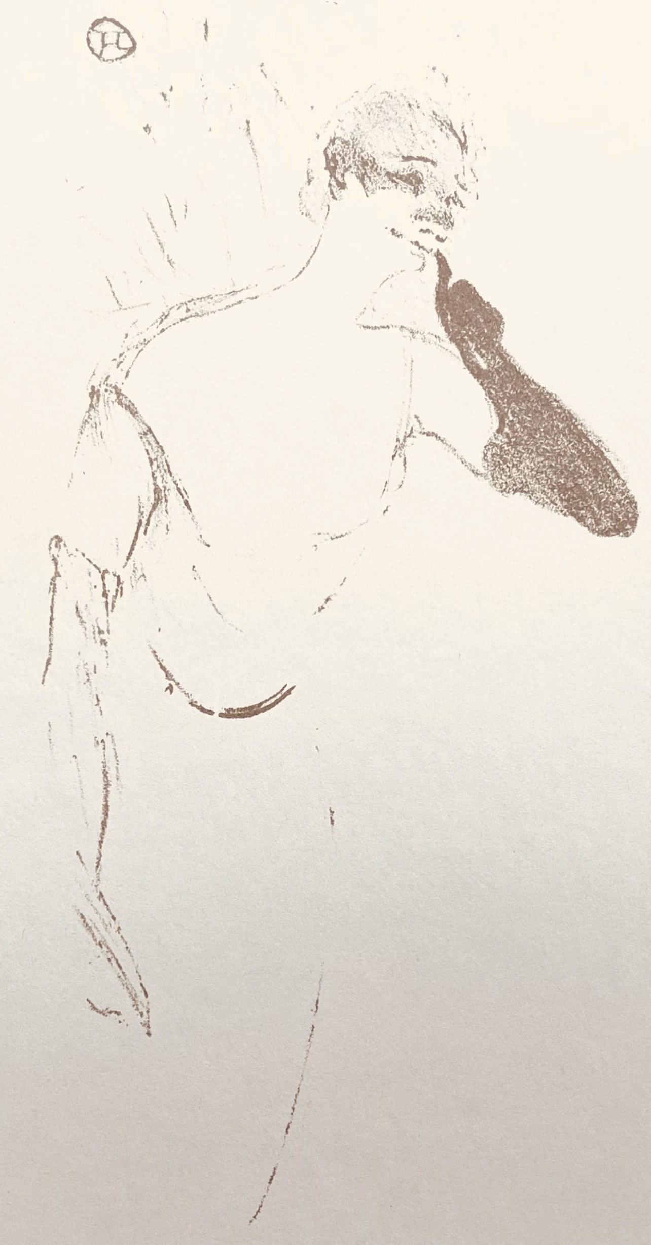 Henri De Toulouse-Lautrec, Composition, Yvette Guilbert Vue Par Toulouse-Lautrec, Lithograph (1 of 8)