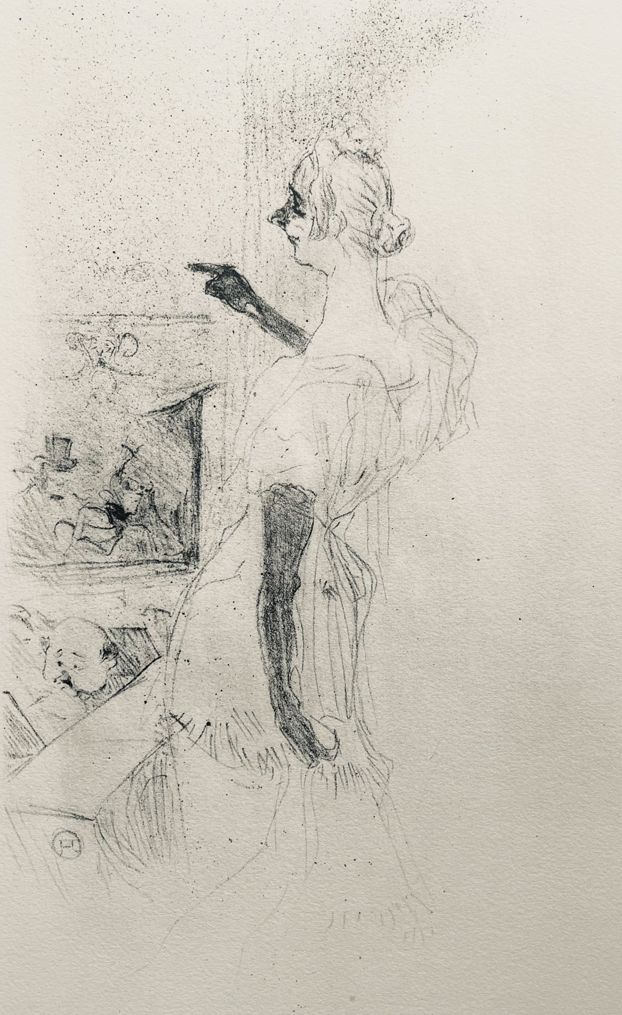 Henri De Toulouse-Lautrec, Composition, Yvette Guilbert Vue Par Toulouse-Lautrec, Lithograph (1 of 10)