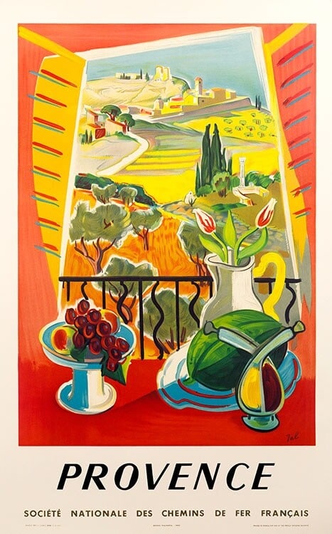 Provence By Tal Original French Vintage Travel Poster French Railways (1 of 6)