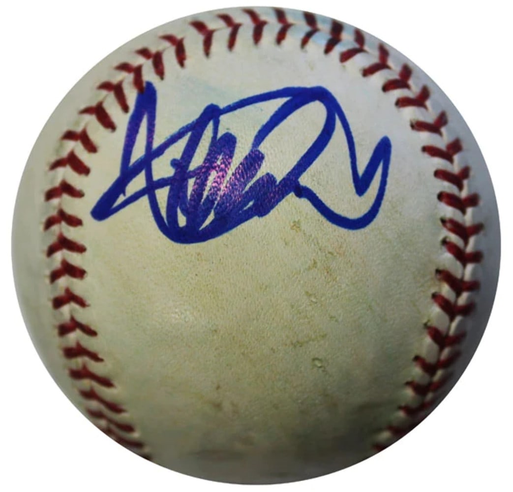 Ichiro Suzuki Autographed Practice Used Official Major League Baseball: Ichiro Suzuki Autographed Practice Usd Offical Major League Baseball Signed in blue sharpie on the side panel of an official Major League Bud Selig Baseball Authenticity is provided by . Product Discl