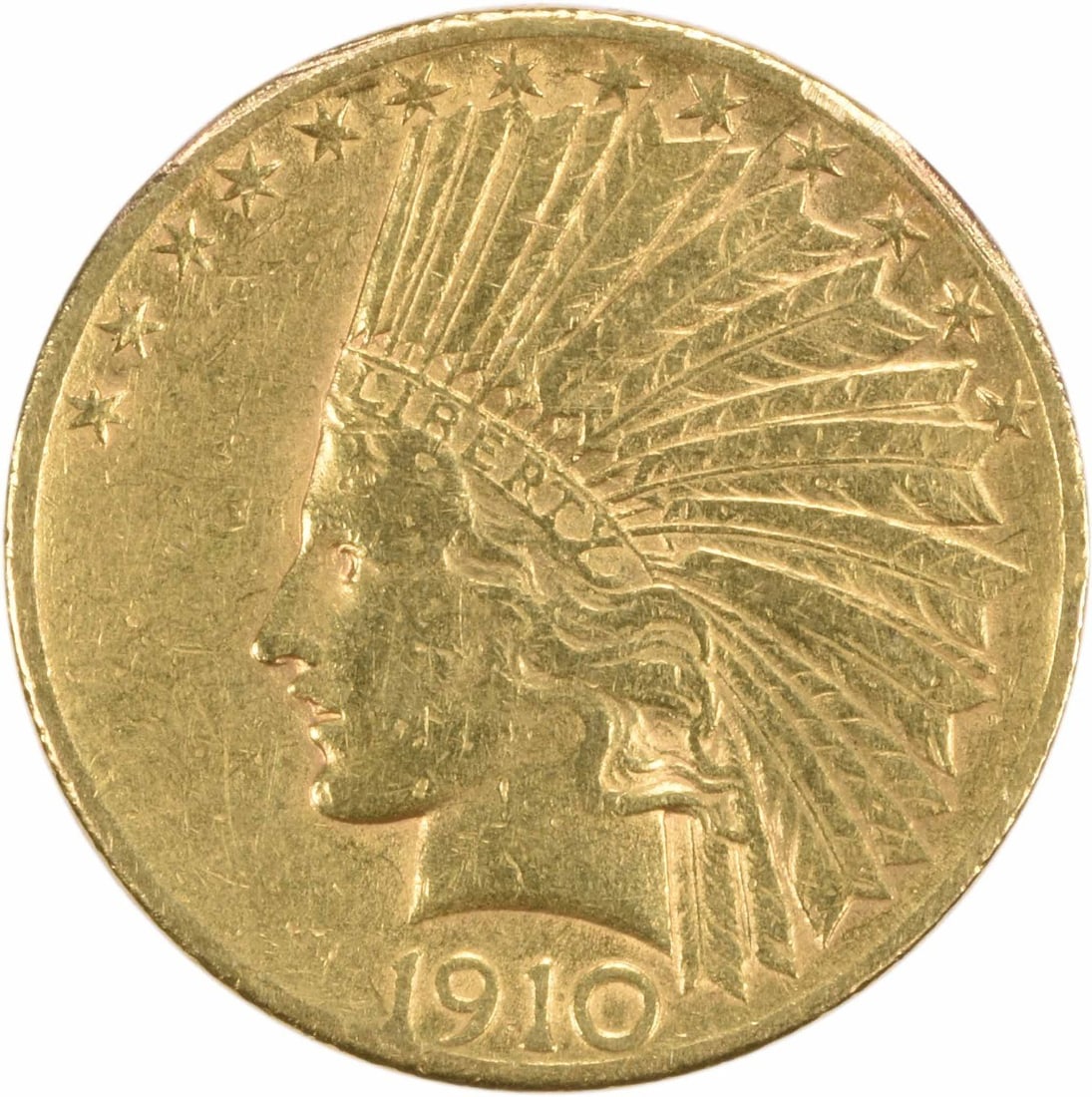 1910-S $10 Gold Indian Au Uncertified (1 of 2)