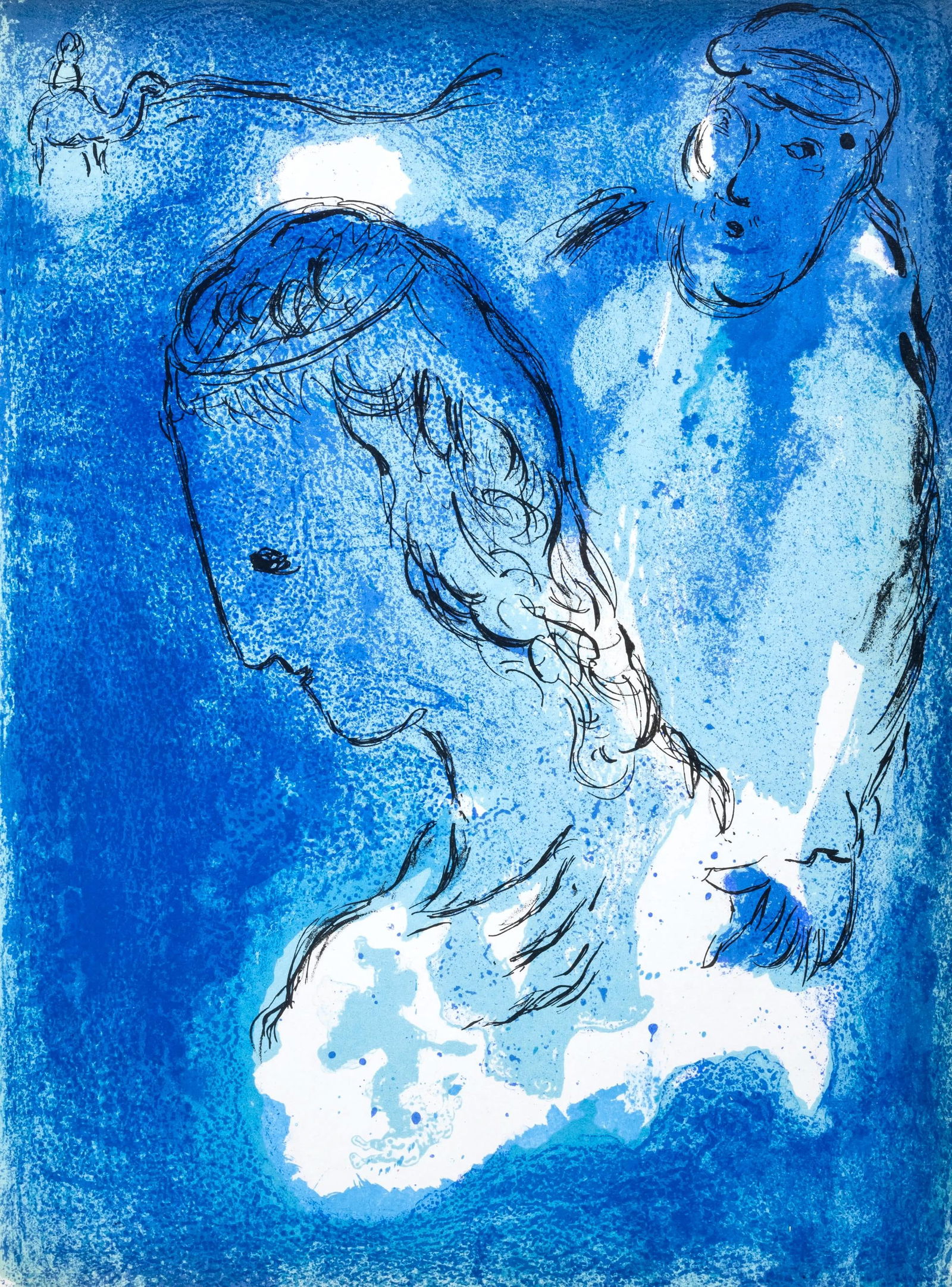 Marc Chagall, Abraham Et Sarah (Mourlot 117-46; Cramer 25), Dessins Pour La Bible, Verve, Revue, (1 of 7)