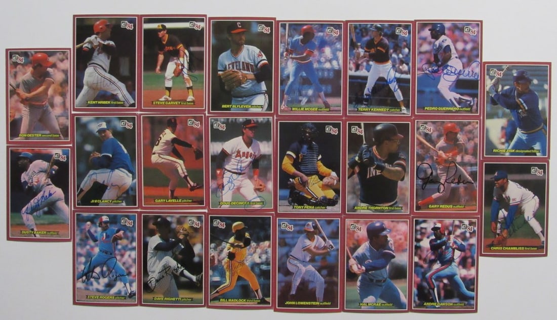 Lot Of 22 Signed/Autograph 1984 Donruss Action All Stars Jumbo Postcards 166774 (1 of 5)