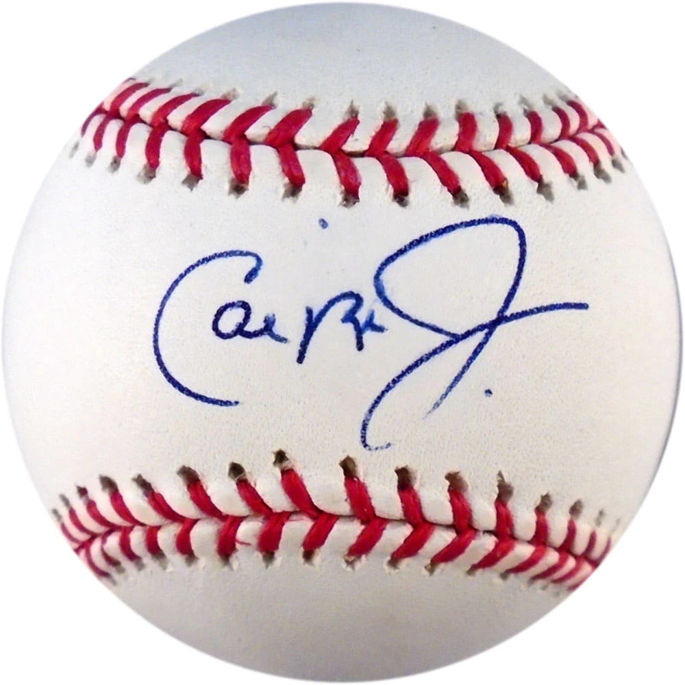 Cal Ripken Jr Autographed Baseball (Ironclad): Cal Ripken Jr Autographed Baseball Signed in blue pen across the sweet spot of an official Major League Bud Selig Baseball Item will have an Ironclad (Cal Ripken Jr's company) hologram Also will be ac