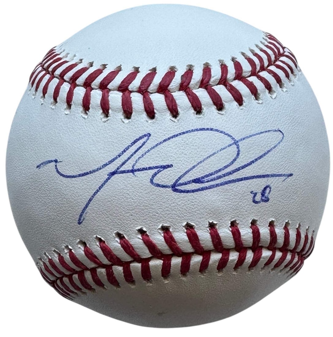 Matt Olson Autographed Official Major League Baseball (Jsa): Brand: James Spence Authentication (JSA) Matt Olson Autographed Official Major League Baseball Signed in blue pen across the sweet spot of an Official Robert Manfred ball Product Disclaimer: Not affil