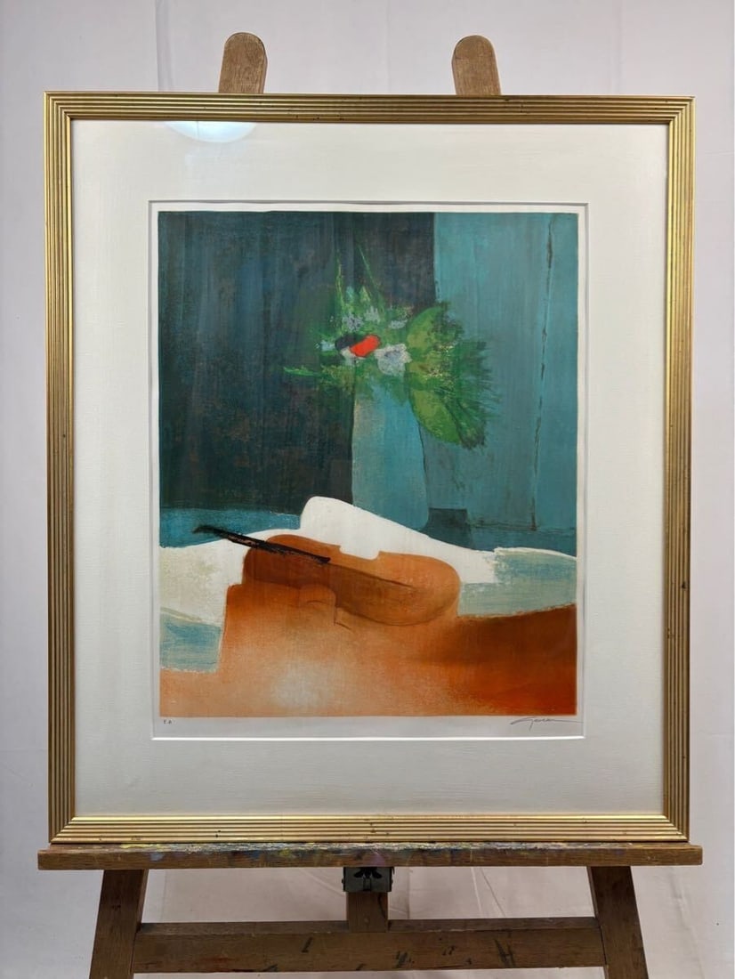 Claude Gaveau Lithograph "Tude Au Violon" E.A Artist Proof Hand Signed French: Country Of Origin: France Artist: Claude Gaveau Unit Of Sale: Single Piece Signed By: Claude Gaveau Image Orientation: Portrait Signed: Yes Size: Large Material: Paper Original/Licensed Reprint: Origi