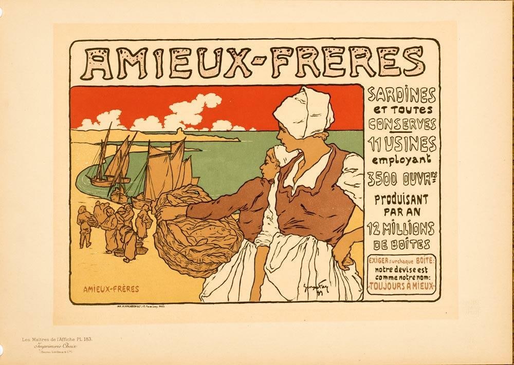 Maitres De L'Affiche Original Poster Vintage Amieux Freres By Fay 1896 (1 of 1)