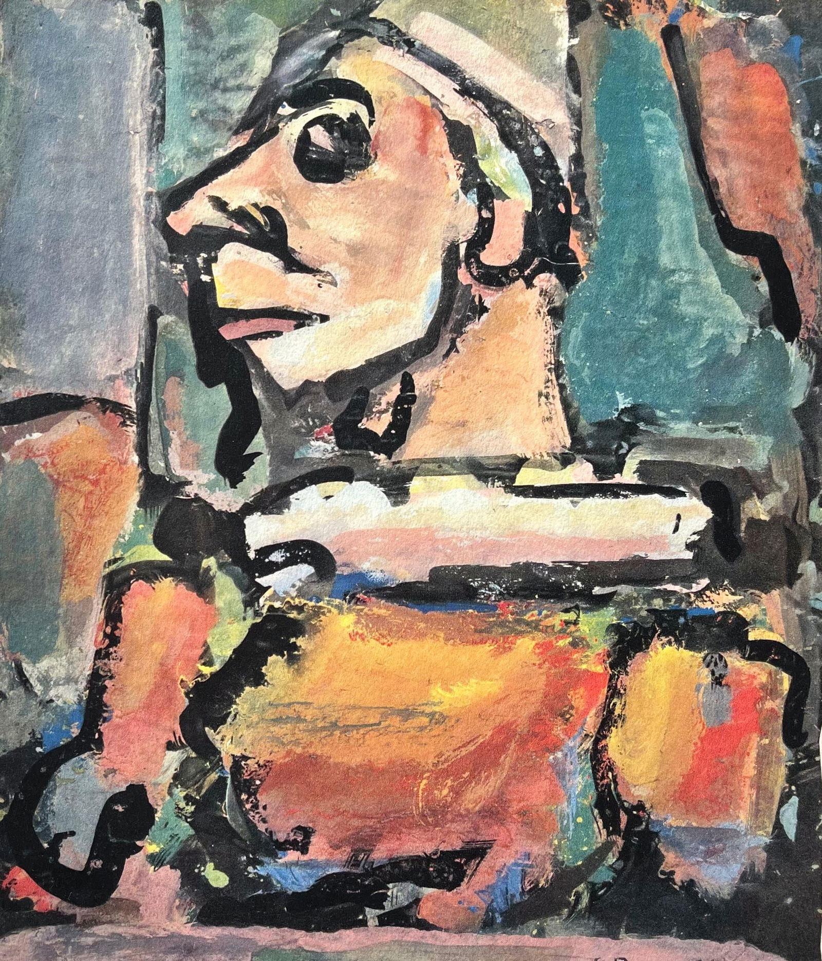 Georges Rouault, Le Moqueur, Divertissement, Ditions De La Revue Verve, Lithograph (1 of 7)