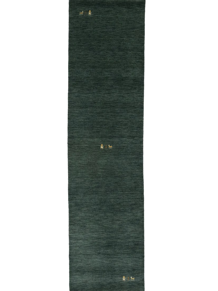 Pictorial Dark Green Tribal 3X10 Gabbeh Modern Runner Rug Kitchen Hallway Carpet: Country Of Origin: India Type: Runners Size: 2"7 x 9"11 Color: Dark Green Weave: Hand-Loomed Material: Wool Item Length: 119 Item Width: 31 Regional Design: Modern Pile Type: Normal Production Techniq