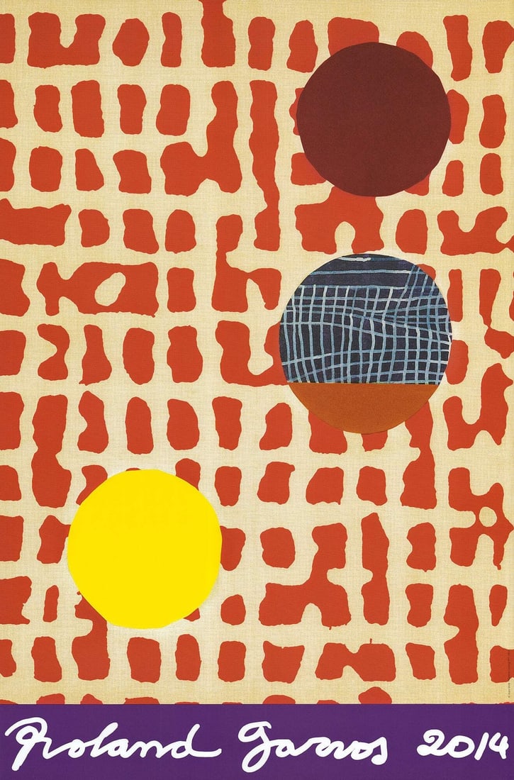 Juan Usle Roland Garros French Open " Poster Contemporary Red Par (1 of 4)