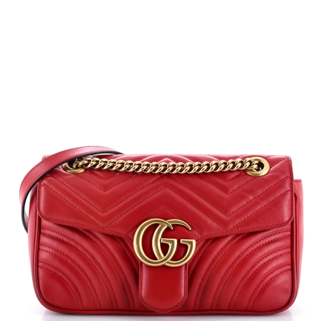 Gucci Gg Marmont Flap Bag Matelasse Leather Medium (1 of 6)