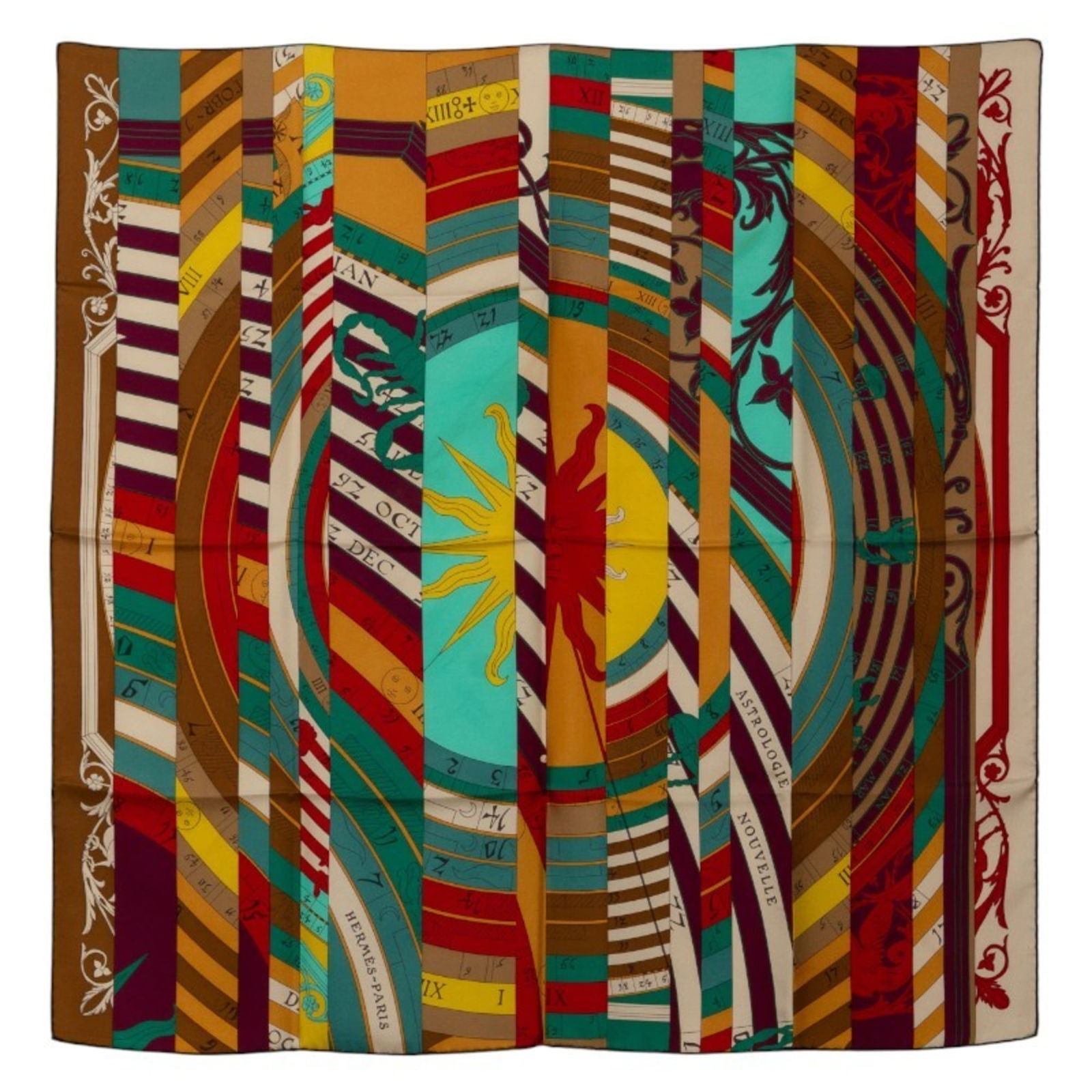 Herms Carr 90 Astrologie Nouvelle New Astrology Scarf Muffler Multicolor Silk (1 of 9)