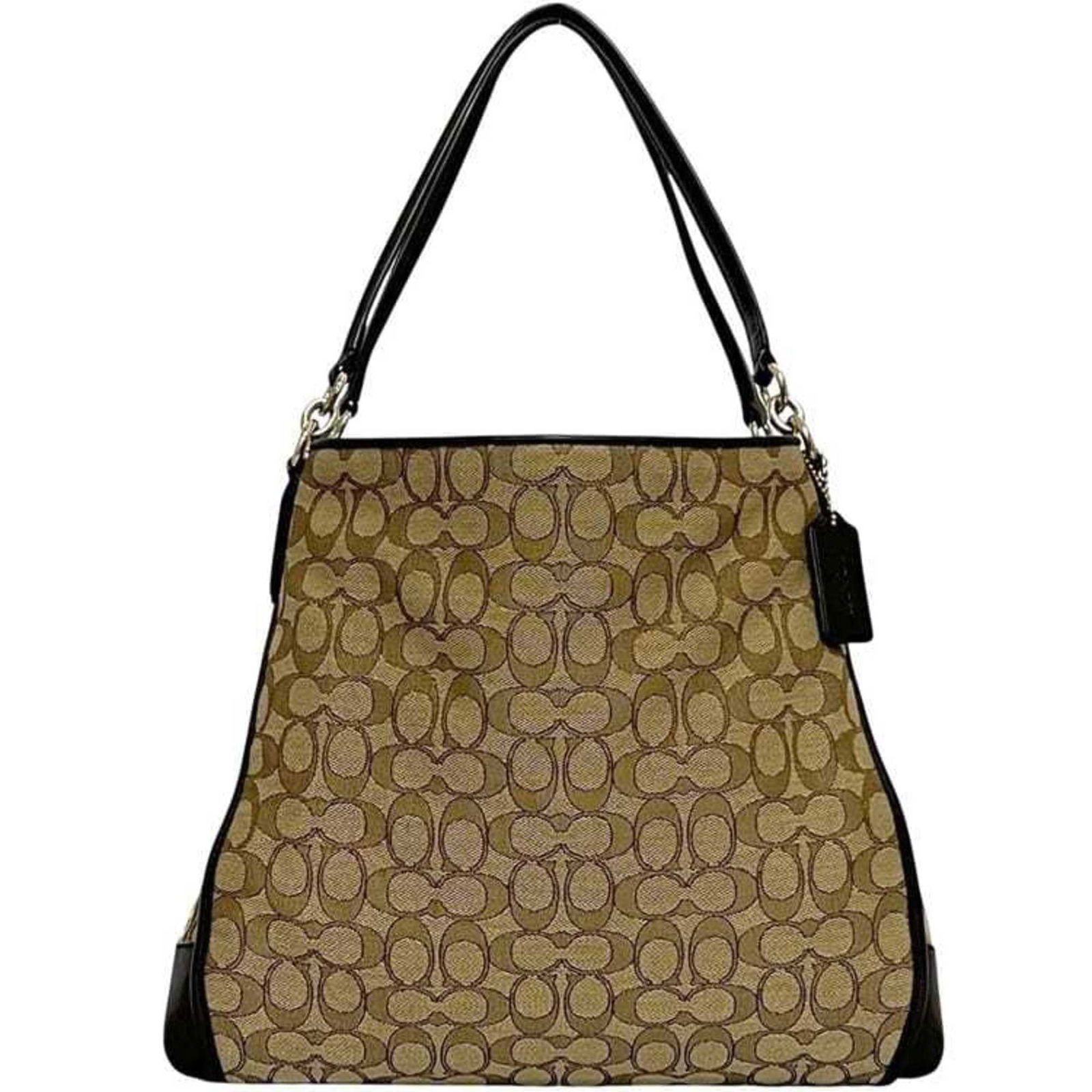 Coach Tote Bag Ec-24465 Beige Brown Signature F36424 Canvas Leather Coach: Brand: Coach Type: Tote Bag Material: Canvas , Leather Color: Beige, Brown Gender: Women Size (Hxwxd): 28.5cm x 34cm x 14cm / 11.22'' x 13.38'' x 5.51'' Condition: Used (very good), A few traces of us