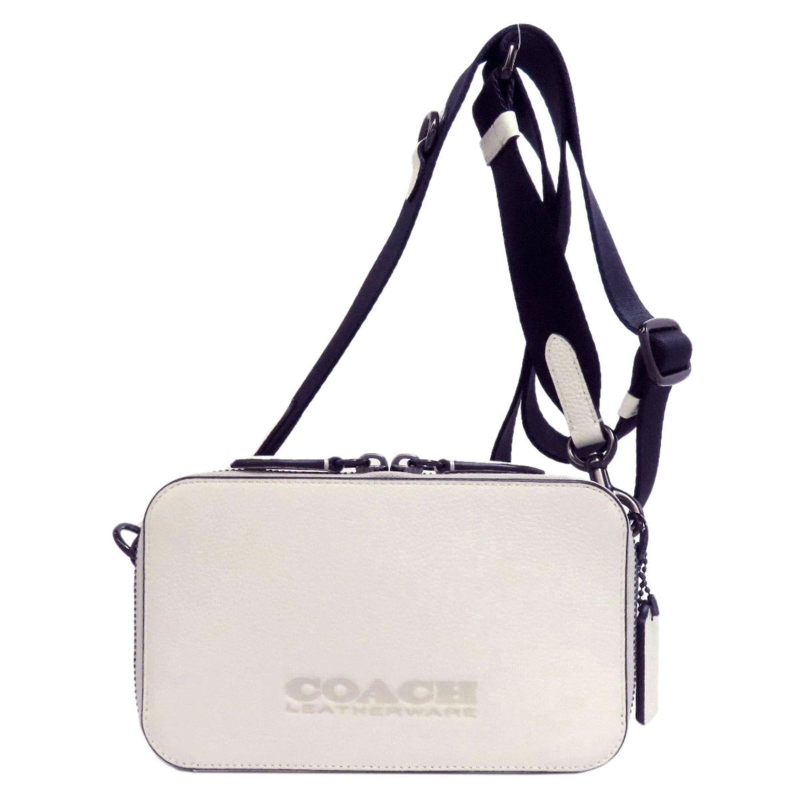 Coach C6290 Logo Shoulder Bag Leather: Brand: Coach Type: Shoulder Bag Material: Leather Color: Black Closure: Zipper Inner Pocket: Card Holder 6 Gender: Women Size (Hxwxd): 11.5cm x 19cm x 4.5cm / 4.52'' x 7.48'' x 1.77'' Strap Length: 94