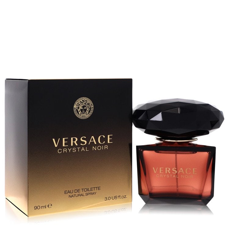 Crystal Noir Perfume By Versace Eau De Toilette Spray: Brand: Versace Size: 3 oz Eau De Toilette Spray Grams: 500 Type: Eau De Toilette Spray Fragrance: Perfume for Women Product Disclaimer: Authentic fragrances; some boxes may show shelf wear. We strongl