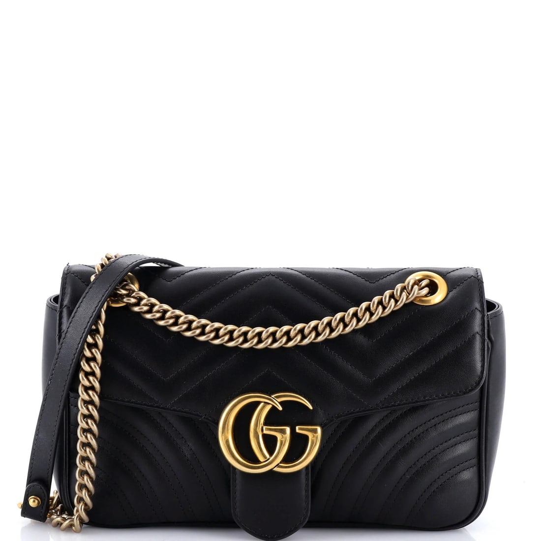 Gucci Gg Marmont Flap Bag Matelasse Leather Medium (1 of 8)