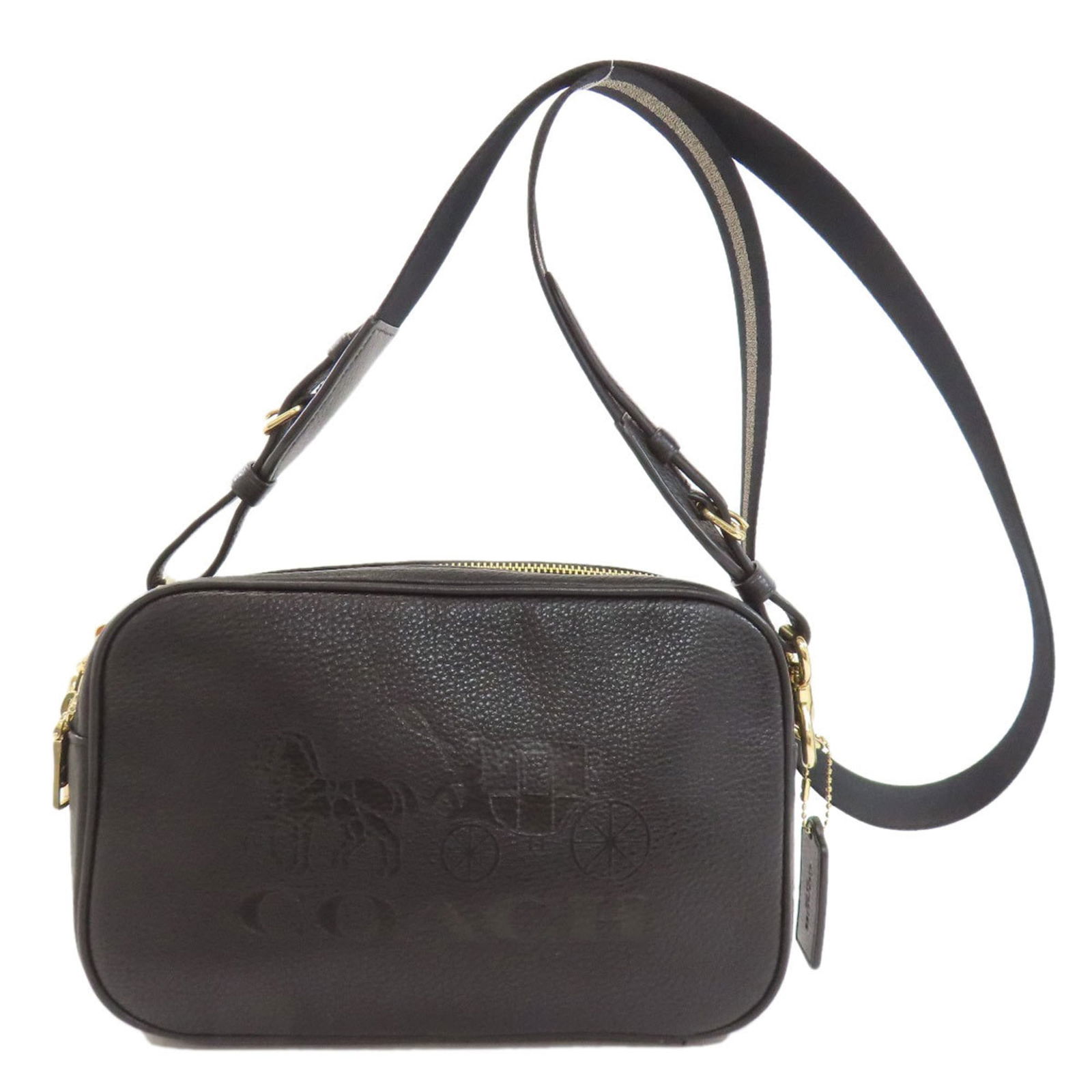 Coach F75818 Horse: Brand: Coach Type: Shoulder Bag Material: Leather Color: Black Gender: Women Size (Hxwxd): 16cm x 24.5cm x 8.5cm / 6.29'' x 9.64'' x 3.34'' Condition: Used (very good), A few traces of usage, some scr
